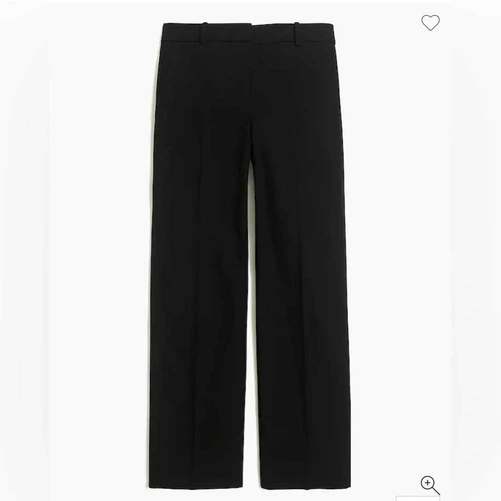 J.CREW KRISTYN Black Pants Wide Leg Cropped Pocket Size 10